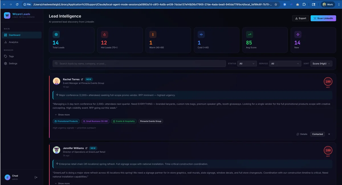 AI-Powered Lead Intelligence Tool